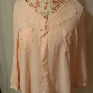 Elle Scalloped blouse